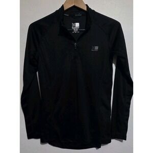 Karrimor X-Lite 1/4 Zip Base Layer Top Us8 Running Wicking Training Active Black